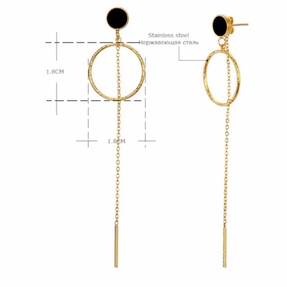 • Callie • Dainty Front-Back Drop Earrings - Picture 3 of 3